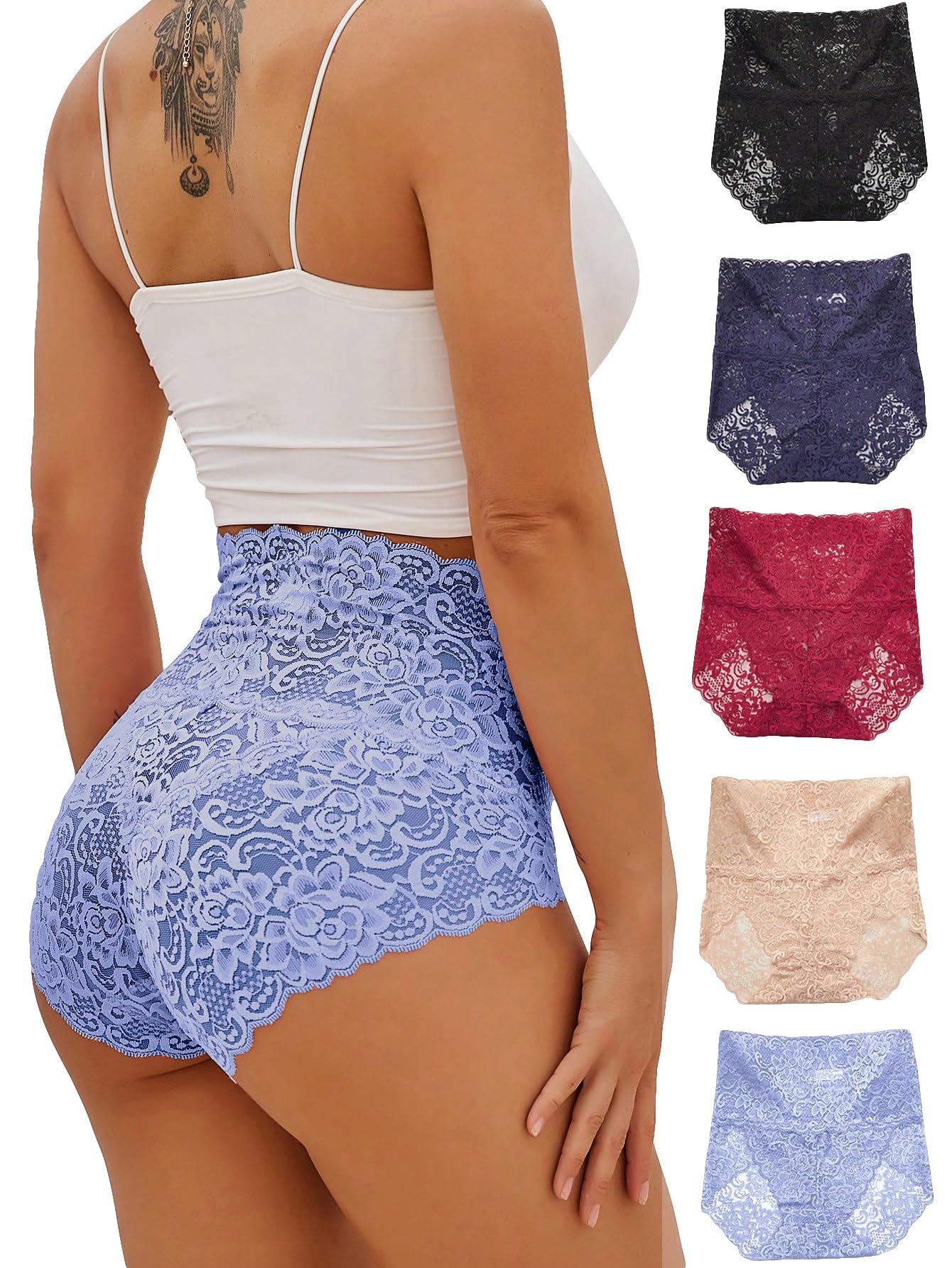 💥😍[Conjunto de 6 piezas]Oferta por tiempo limitado en exquisitas braguitas de encaje.