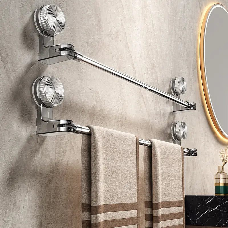 🎁【¡50% de descuento el último día!】✨🚿Diseño ligero y sin perforaciones —Toallero retráctil con ventosa