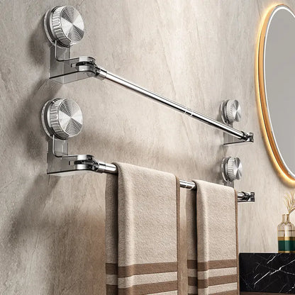 🎁【¡50% de descuento el último día!】✨🚿Diseño ligero y sin perforaciones —Toallero retráctil con ventosa