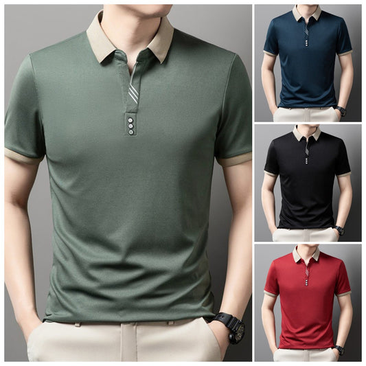 💝😍 Nová pánská polokošile s krátkým rukávem a prodyšnou klopou pro rok 2026