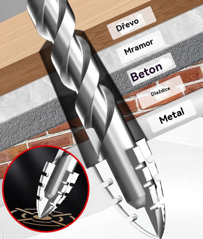 🥇【3+4+5+6+8+10+12+14+16mm】Excentrický vrták 7. generace z super tvrdé wolframové oceli s vroubkovaným ostřím