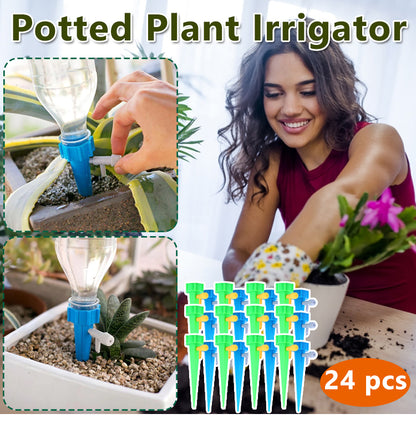 🌺【24 piezas 26€】🌹🍂Sistema de riego por goteo automático, ideal para plantar flores, perfecto para jardines y plantas en macetas.