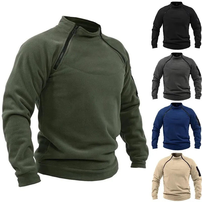 【S-4XL】Φθινοπωρινά και χειμερινά ανδρικά ζεστά μακρυμάνικα μπλουζάκια εξωτερικού χώρου