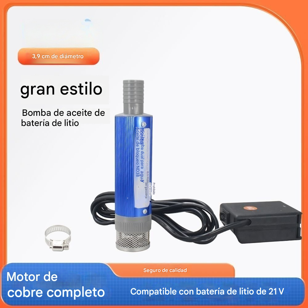 【Bomba de aceite eléctrica】Nueva bomba de aceite con batería de litio Denaqi, 21 V, bomba de aceite y agua de doble uso, batería de litio-4334052