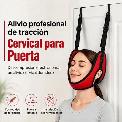 💥【Último día: 50 % de descuento】 Dispositivo de tracción cervical para colgar en la puerta: para estiramiento del cuello y alivio del dolor