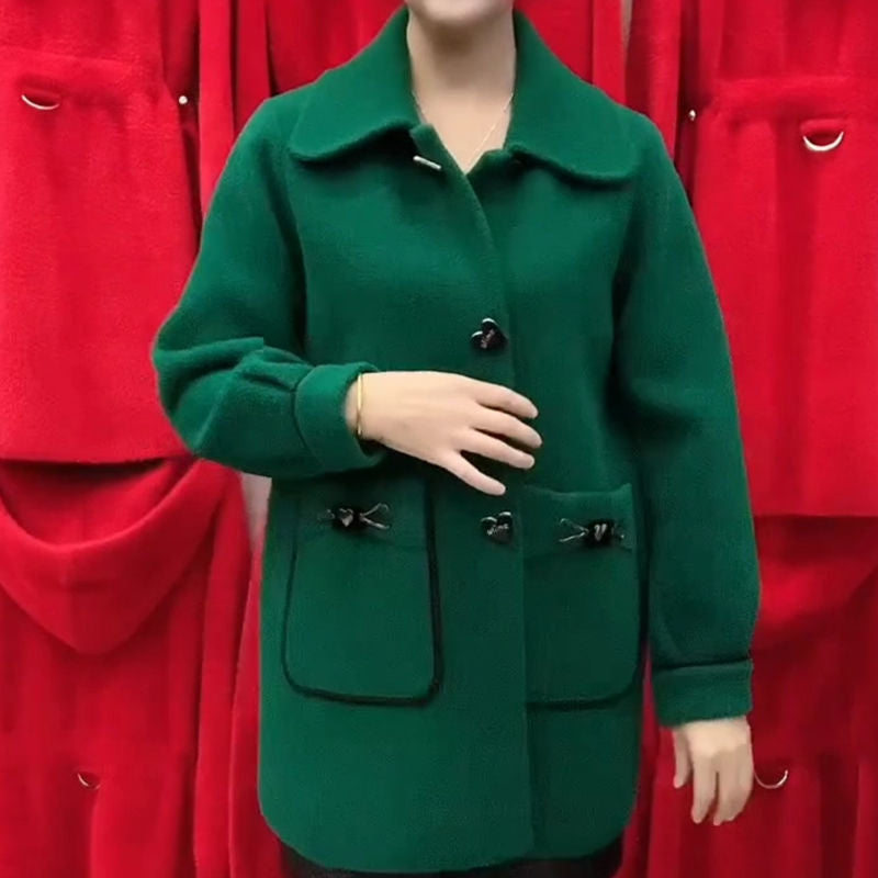 ☃️Nowy wełniany płaszcz jesienno-zimowy duży rozmiar