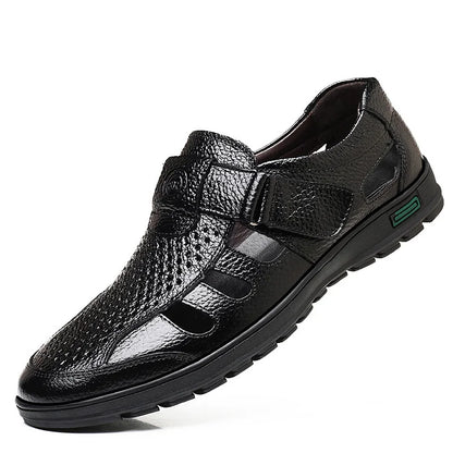 👞【39-44】Ανδρικά καλοκαιρινά σανδάλια από γνήσιο δέρμα, που αναπνέουν【50%OFF】