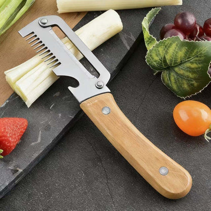 ✅【Kupte 1, získejte 1 zdarma】🔥2 kusy 540Kč🧅🔪 Multifunkční kuchyňská škrabka 3 v 1: Loupá, krájí a otevírá víčka od lahví! 🔥