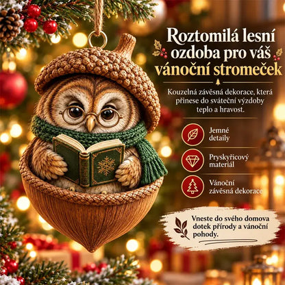 🎉【Kupte 6 kusů a získejte 6 kusů zdarma】12 kusů za 560 Kč🤩 🎁Nový 2D akrylový vánoční design se zvířaty ve tvaru šišky
