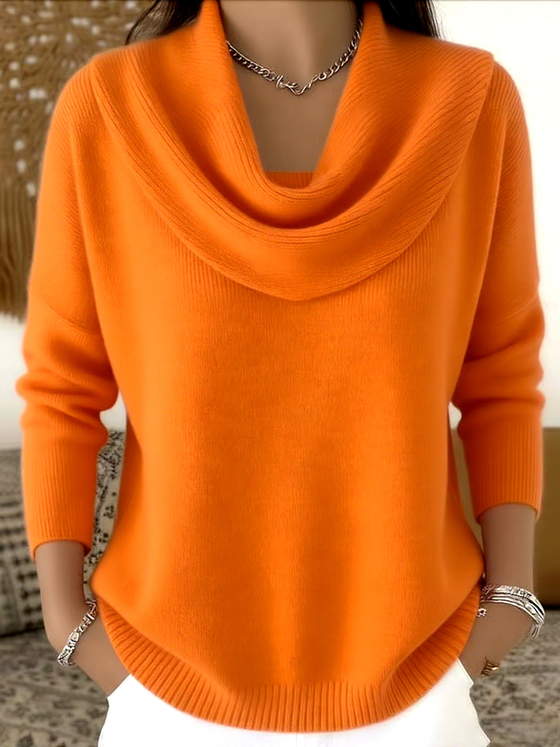 🔥【S-3XL】Nuevo suéter liso de manga larga para otoño/invierno 2025