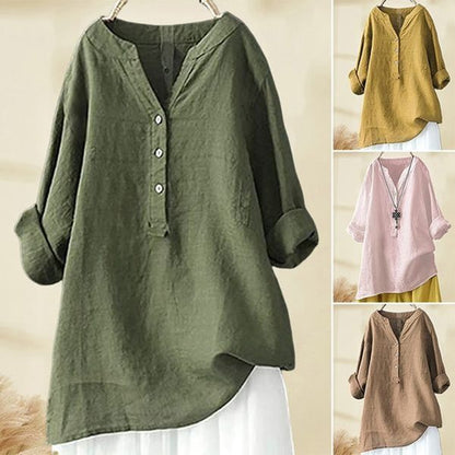🔥👚【S-5XL】Nový jarní styl, otevřená košile v obyčejné barvě