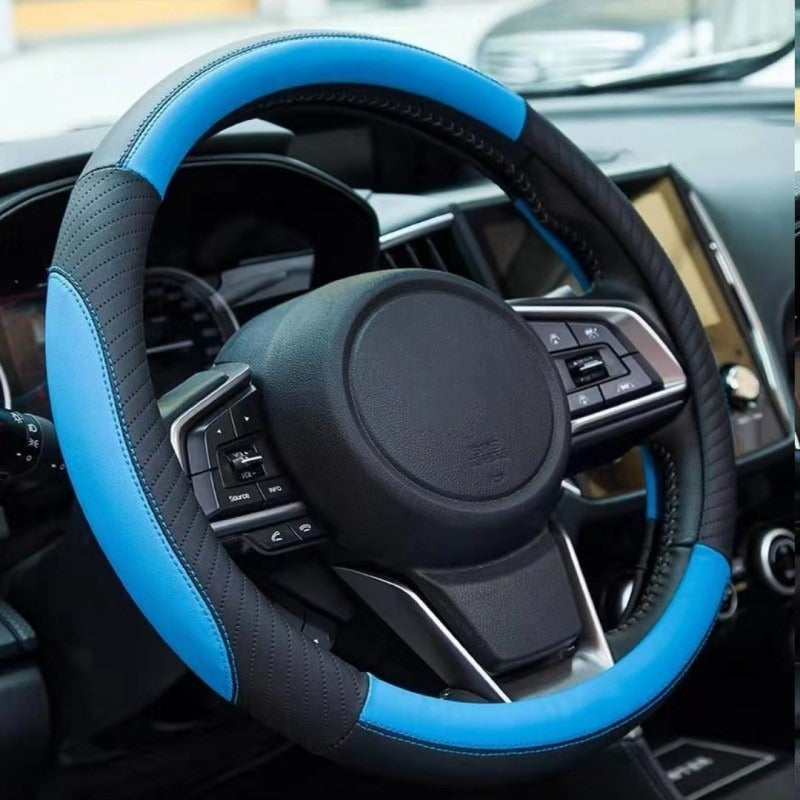 🔥Funda de volante de cuero genuino - Funda universal para volante de coche, antideslizante, duradera-4309946