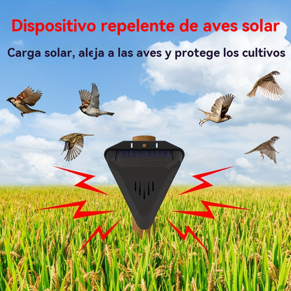 🔥📣Dispositivo de alarma solar con sonido y luz para pájaros, ideal para huertos, estanques de peces, arrozales