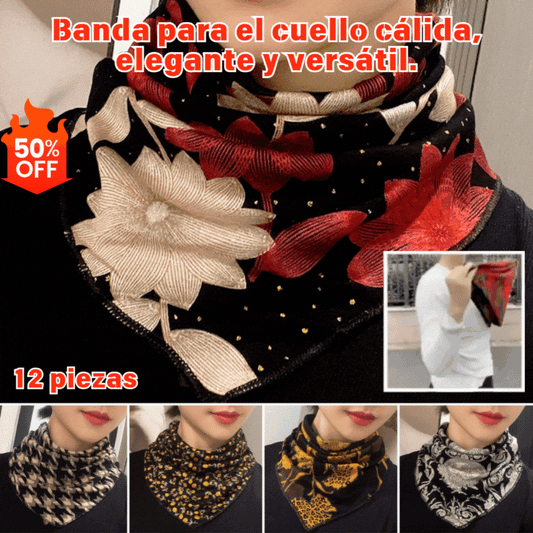 4 piezas🍂 ¡Bufanda Triangular para Mujer: Abrigo y Estilo para este Otoño e Invierno!