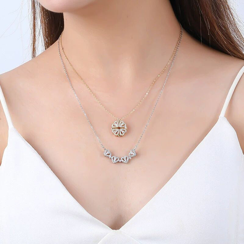 🔥🍀Un collar transformable de trébol de cuatro hojas. ❤️ ¡Llévalo y deja que la buena suerte te acompañe! 🍀