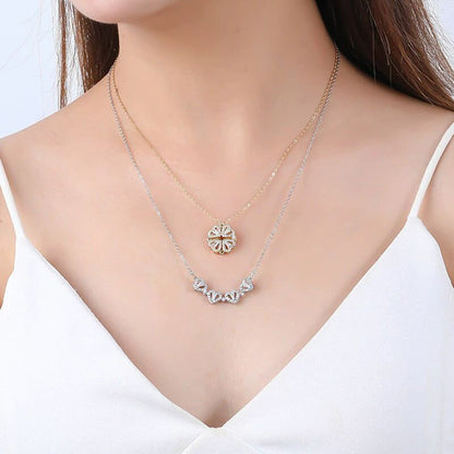 🔥🍀Un collar transformable de trébol de cuatro hojas. ❤️ ¡Llévalo y deja que la buena suerte te acompañe! 🍀