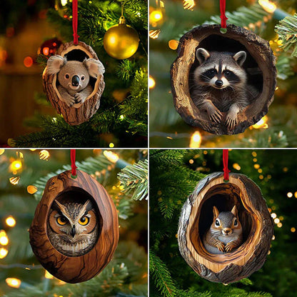 🎁【10 darab】🎄Critter karácsonyfadísz. Függő dekoráció kis állatoknak