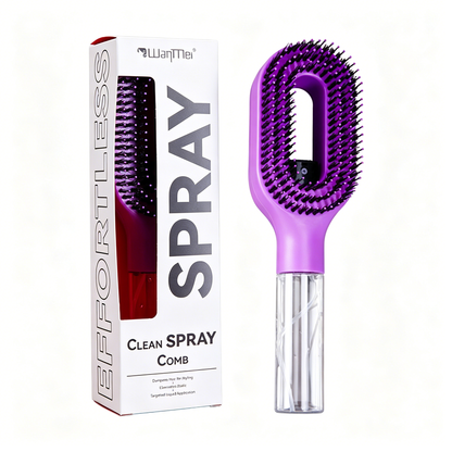 💖💨Un peine con función de pulverización de un solo botón para evitar eficazmente que el cabello se enrede.