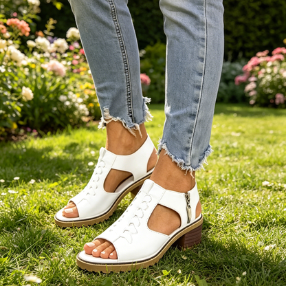 👡🔥 ¡Piel genuina y comodidad elevada! Sandalias con plataforma para mujer – 50% descuento