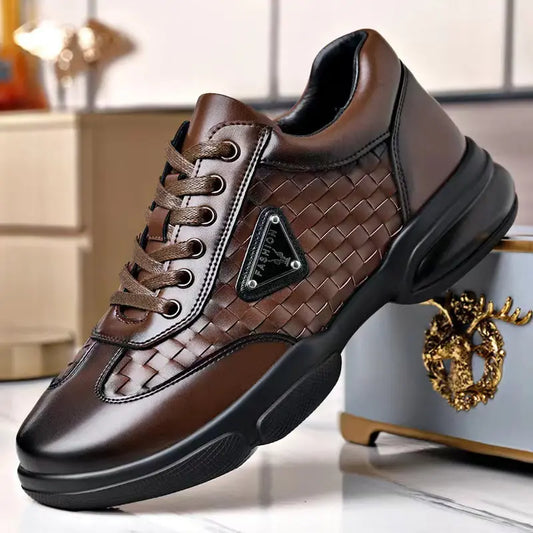 💥【Artículo muy vendido】💥Zapatos casuales de piel de cocodrilo, suela suave, transpirable.