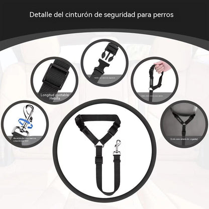 [2 pieza 23 euros] Cinturón de seguridad para perros y correa para pasear (2 en 1)