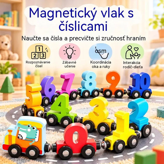 🔥Kup 1, druhý získáš zdarma🔥Dvě sady 630🚂 Magnetický číselný vláček pro děti | Vzdělávací stavebnice pro učení hrou