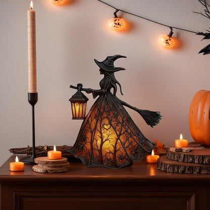 🧙‍‍♀️Čarovniška svetilka v obliki čarovnice, edinstvena dekorativna figurica za namizno svetilko, primerna za dom, verando, pisarno, dekoracijo za zabavo, lahko se uporablja kot noč čarovnic in darilo.-4123840