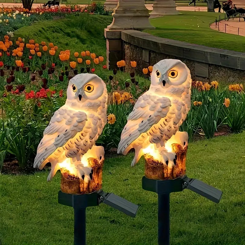 🦉 Solární dekorativní lampa ve tvaru sovy – Teplé světlo pro vaši zahradu-4078994
