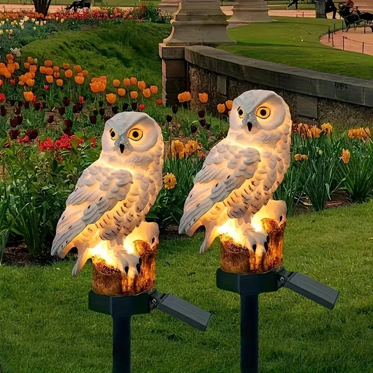 🦉 Solární dekorativní lampa ve tvaru sovy – Teplé světlo pro vaši zahradu-4078994