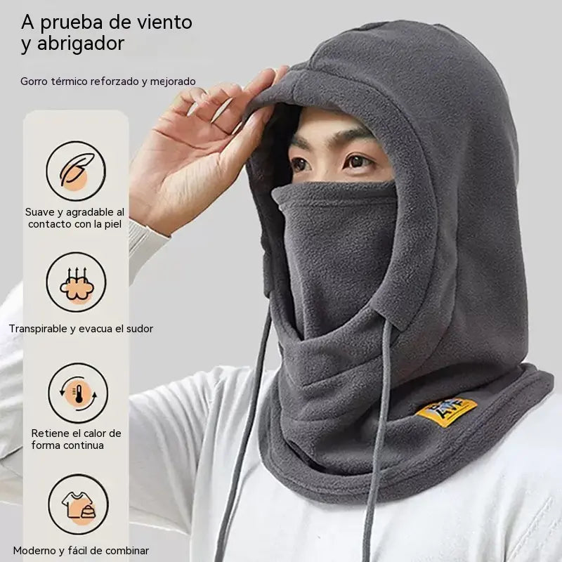 ❄️ Pasamontañas Térmico con Forro Polar Grueso para Invierno