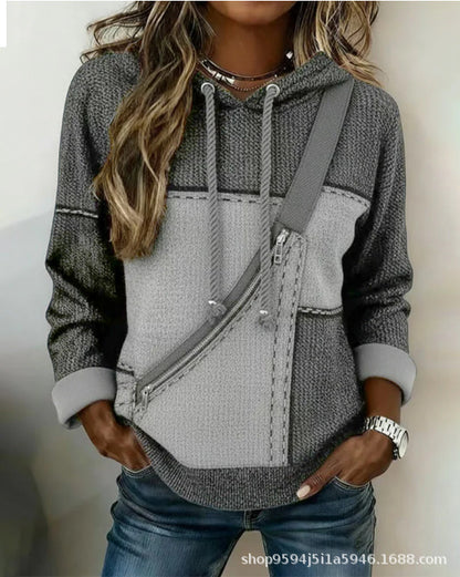 🔥🎀【S-5XL】Ženska majica dugih rukava s kapuljačom i printom - 4222995