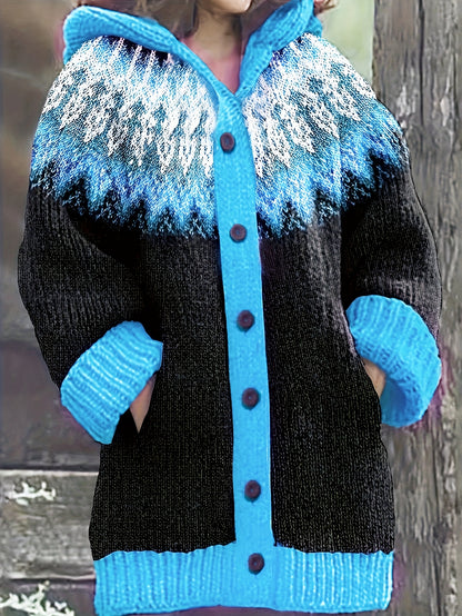 【S~5XL】✨Elegancka, kolorowa kurtka z kapturem w stylu retro