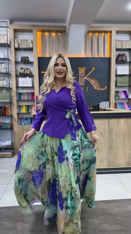 👗【S-5XL】❤️【Nový produkt jara 2025】 Elegantní falešné dvoudílné šaty-3902741