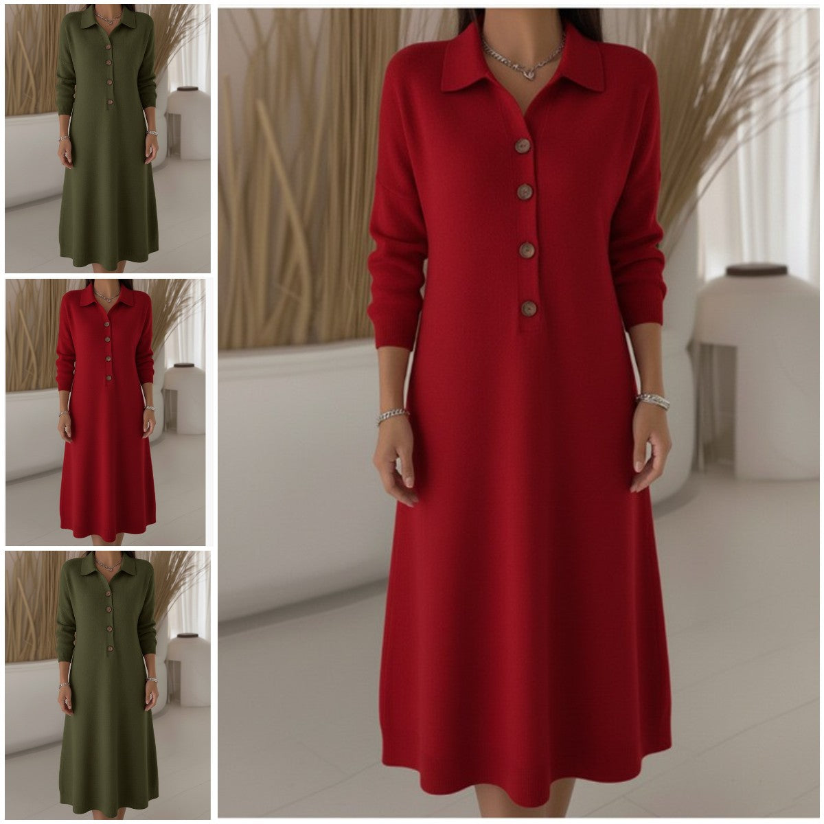 🔥【S-3XL】Dámske elegantné pletené šaty na jar/jeseň 2026