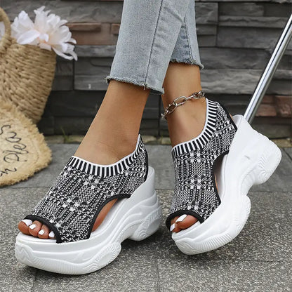 ✨【Novedades con un 50% de descuento por tiempo limitado】👟Sandalias deportivas supersuaves de suela gruesa: corrigen la postura, facilitan la marcha y protegen tus pies. ✅Pago contra entrega disponible