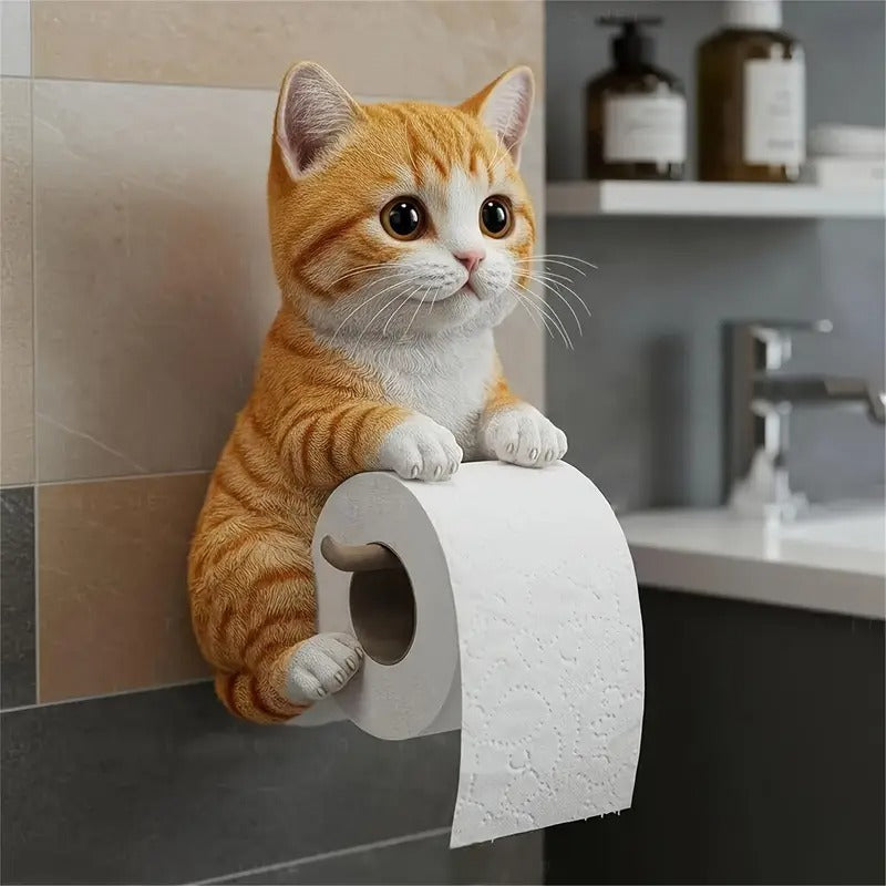 🐱【Kupte 1 a získejte 1 zdarma】Držák toaletního papíru s roztomilým kočičím motivem-4069087