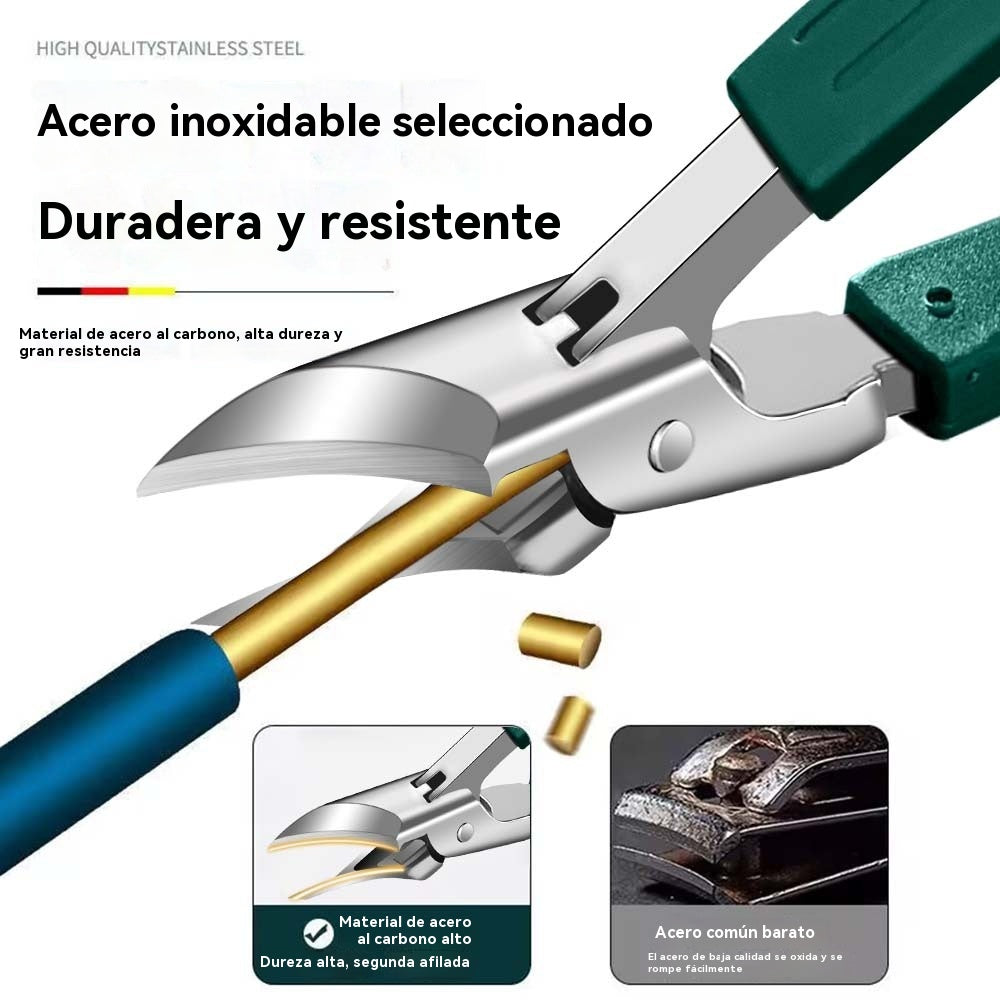 🔥【🔥 Cortaúñas antisalpicaduras con borde inclinado de 25° (juego de 3 piezas)