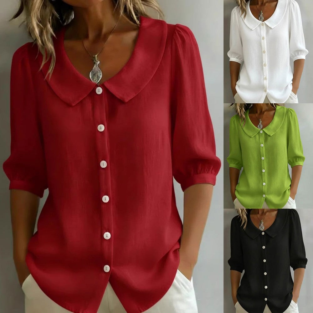 🌸【S-3XL】Dámský jarní kardigan s krátkým rukávem a knoflíky -- Možnost platby na dobírku✅