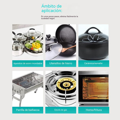 🔥Compra uno y llévate otro gratis🔥 Potente limpiador para eliminar manchas negras del fondo de las ollas.
