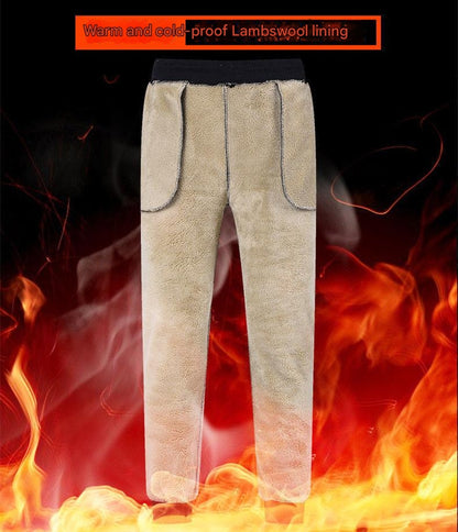 👖【M-5XL】Zimowe męskie spodnie sportowe na zimę 2025 z grubym ociepleniem z futerka owczego, casualowe, ciepłe i komfortowe.