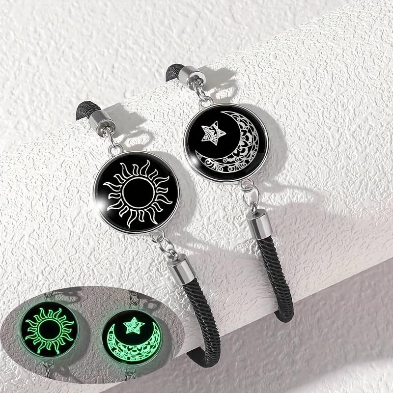 🎁💖 2 darabos Nap és Hold karkötő szett – Ragyogó ékszerek távkapcsolatban élő pároknak.- 4186387