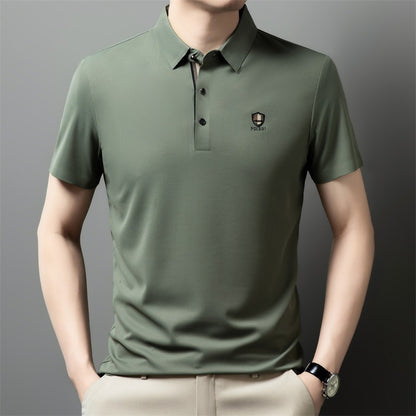 ⏳ Časově omezená nabídka【M-4XL】2026 Hedvábné ležérní polo triko s polovičními rukávy