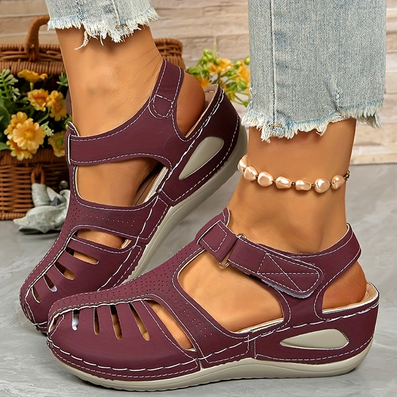 🔥【34-44】Dámské ležérní sandály na klínku, prodyšné a pohodlné