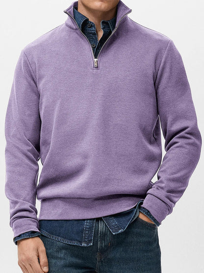 👔【S-5XL】Nová pánská mikina s dlouhým rukávem, polovičním zipem a stojáčkem. Všestranná mikina