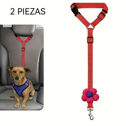 [2 pieza 23 euros] Cinturón de seguridad para perros y correa para pasear (2 en 1)