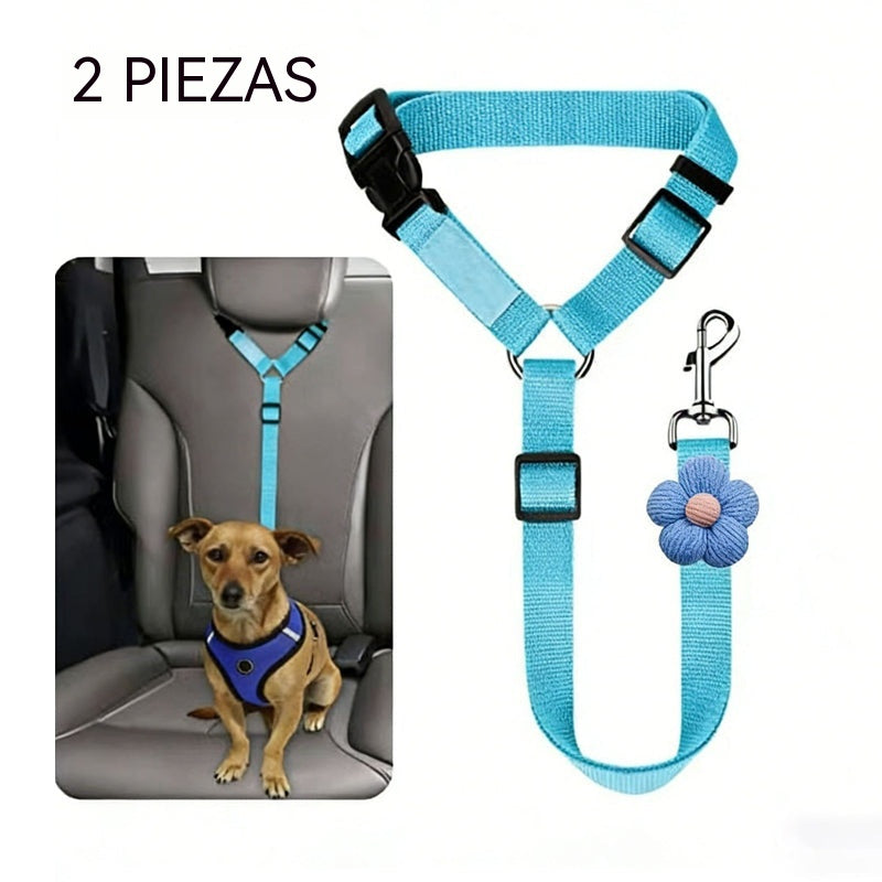 [2 pieza 23 euros] Cinturón de seguridad para perros y correa para pasear (2 en 1)