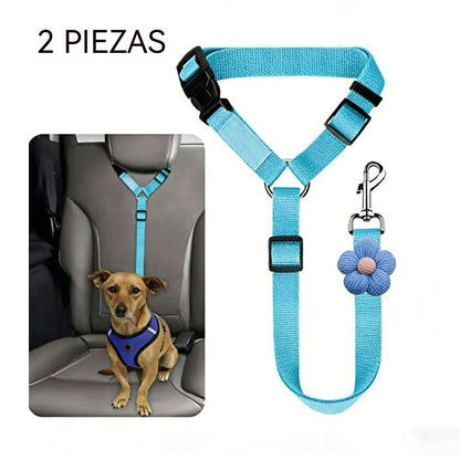 [2 pieza 23 euros] Cinturón de seguridad para perros y correa para pasear (2 en 1)