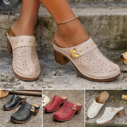 【36-43】Sandalias de cuña cerradas para mujer