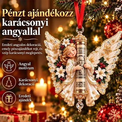 🎁5 darabos szett, ára 9900 Ft✨ Angyal alakú karácsonyi dekoráció (készpénzes ajándéktartóként is használható)