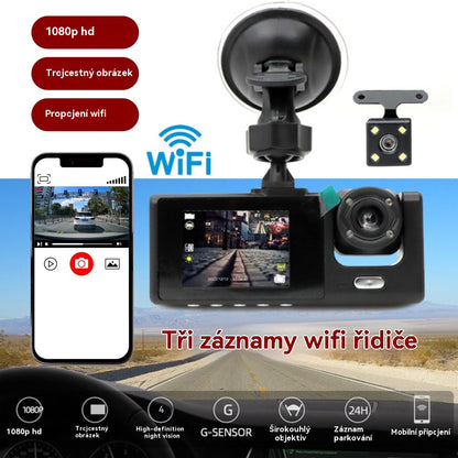 🚗🚗Nahrávejte v HD 1080p rozlišení zevnitř vozu pomocí couvací kamery.